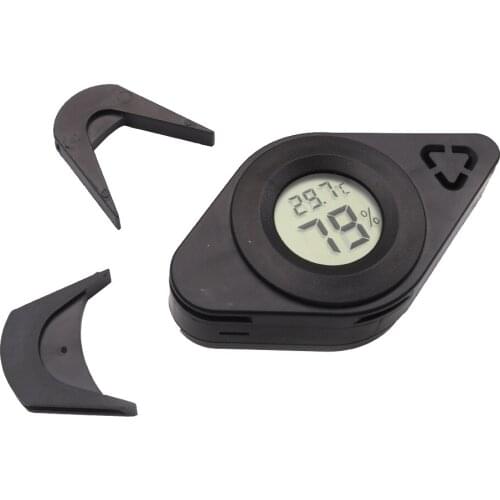 Digital Guitar Case Sound Hole Electronic Hygrometer Thermometer Black