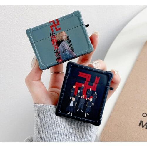 Japan Anime Tokyo Revengers Earphone Case for Airpods 1 2 Wireless Headphone Cover for Airpods Pro Soft TPU Charging Box Capa