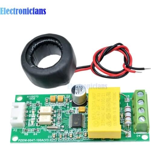 AC Digital Multifunction Meter Watt Power Volt Amp TTL Current Test Module PZEM-004T With Coil 0-100A 80-260V AC For Arduino