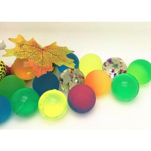Child Kid Elastic Rubber Ball Intelligent Kids Outdoor Bouncing Ball Healthy Sports Toys Random Color