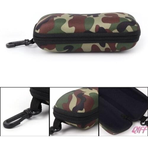 Glasses Box Sunglasses Case Camouflage Storage Protector Zipper Unisex Container