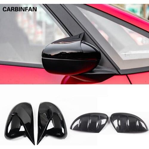 ABS Bright Black Rearview Mirror Cap Cover Reversing Mirror Covers Sticker For Honda Fit GR9 4rd 2021 C1849