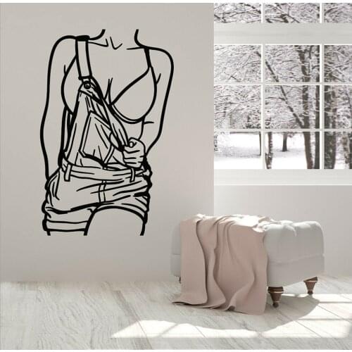 Hot Girl Body Wall Art Stickers Decal Bedroom Home Decor Sexy Model Sticker Mural Room Decoration Posters Garage A485