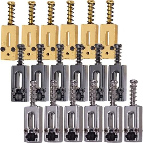 6 Pcs Guitar Roller Saddle Bridge String Saddles Set for Electric Guitar Bridge Replacement Parts