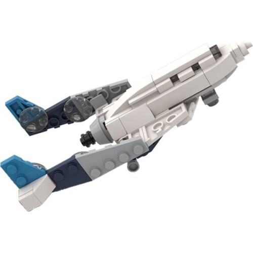 MOC First Flies To The Moon Vehicle Building Block Model Gravity Spaceship VSS Unity Retro Kid DIY Adventure Childrens Gift Toy