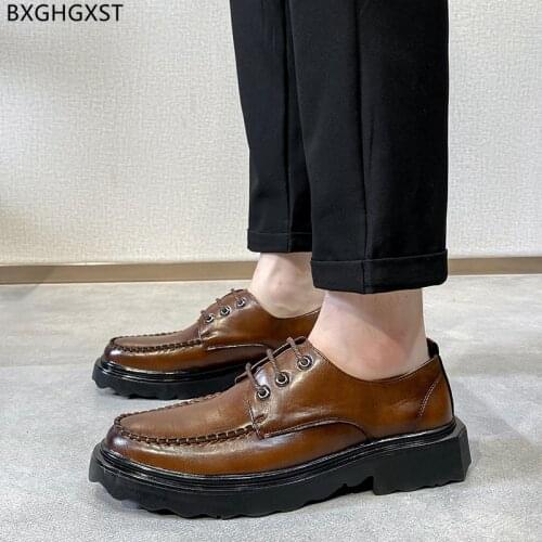 Brown Casual Business Shoes Men Luxury Designer Shoes Men High Quality Fashion Party Shoes for Men 2021 Chaussure Homme Zapatos