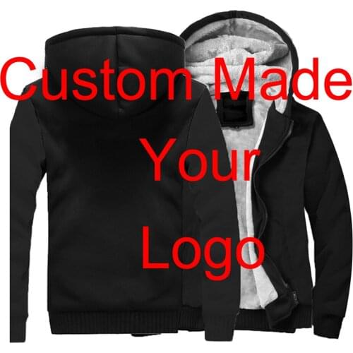 Custom Made Customize Your Logo Jacket Baseball Uniform Black White Jackets Sportswear Streetwear Coat Men Fleece Outerwear