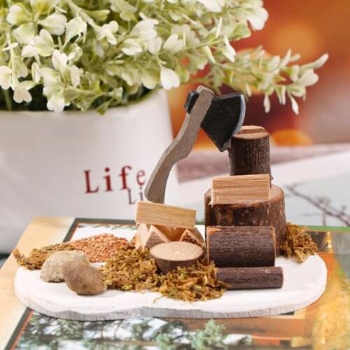 Mini Garden Ornament Dollhouse Miniature Outdoor Garden Scene Decoration Model Micro Landscape for Dollhouse Home Yard