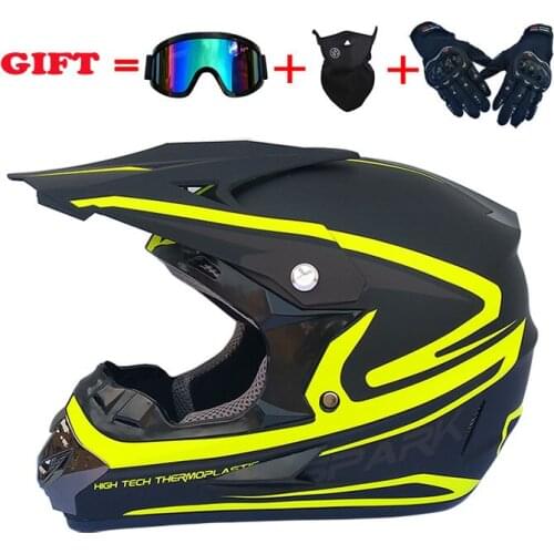 Cross country motorcycle am mountain bike full helmet riding helmet four season motorcycle cross country helmet three piece set