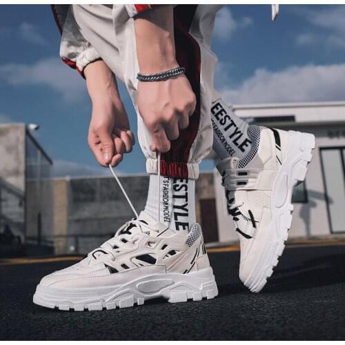 Sneakers Men INS Hot Thick bottom shoes Mens Shoes 2019 Autumn Walking Shoes Man Outdoor Jogging Shoes Zapatillas Hombre V16-44