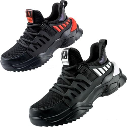 Mens Puncture-proof Non-slip Anti-smash Breathable And Wear-resistant Work Shoes Protective Work Shoes Safety Shoes Size 36-48