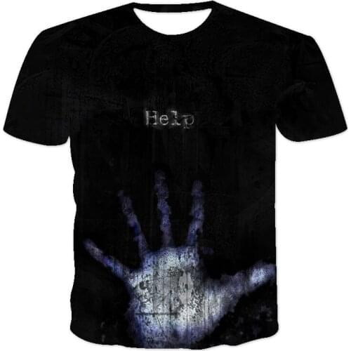 The Latest 3D Printing Hip-Hop Punk Hand Unisex Short-Sleeved Personalized Round Neck Pullover XXS-6XL Plus Size T-Shirt