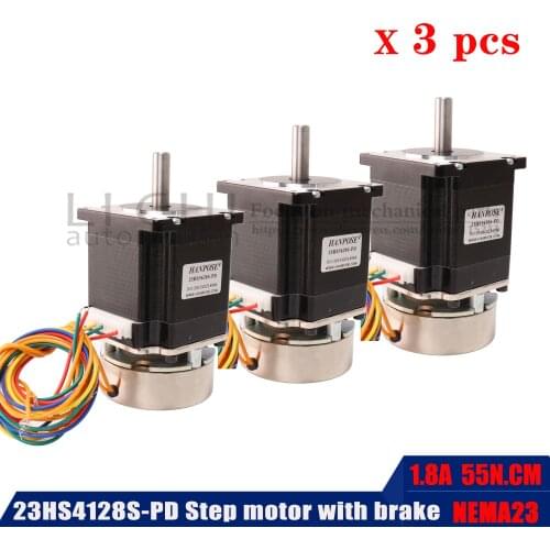 New product special price 3pcs 23hs4128-pd 57 stepping motor with brake spring type 4-wire