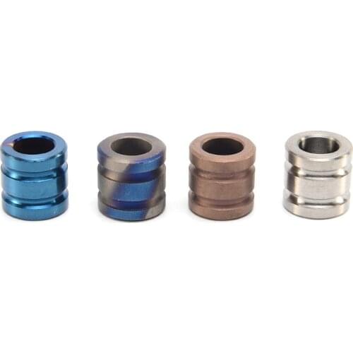 Titanium Alloy Knife Beads Paracord Umbrella Rope Cord Outdoor Knife EDC Solid Knife Lanyard Titanium Alloy Pendant Multi Tools