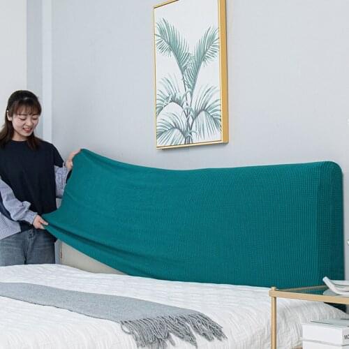 Solid Color Thicken Elastic Bed Head Covers Polar Fleece Back Protection Dust for Home Hotel Banquet Long Back Chair Cover Plain