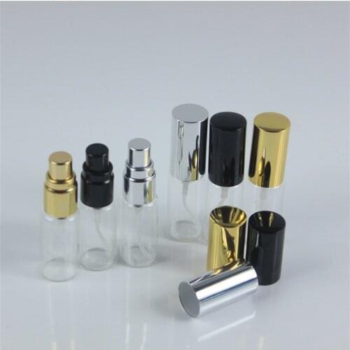 20pcs/lot Empty Glass Vials Perfume Bottles 5ml Travel Mini Refillable Portable Empty Atomizer Clear Glass Perfume Bottle