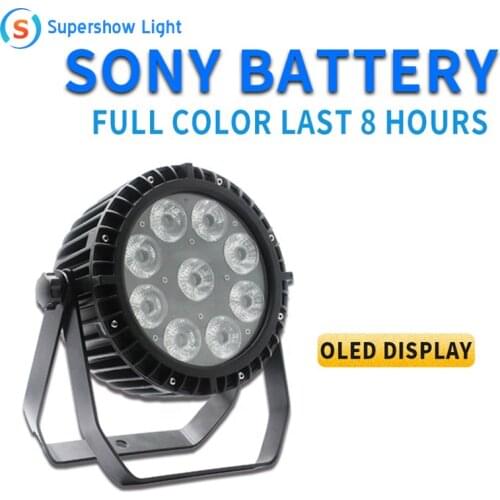 RGBWA UV 6IN1 9x18W Waterproof Battery Led Par Light