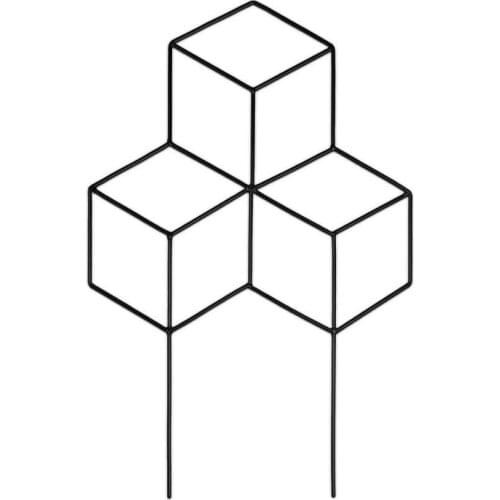 Garden Trellis Plant Climbing Frame Black Iron Art Metal Flower Stand