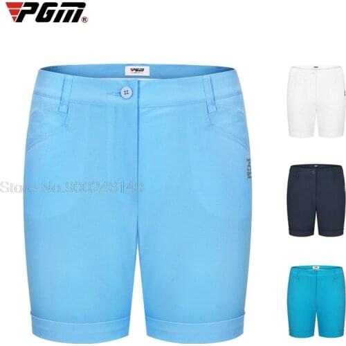 Pgm Woman Casual Golf Shorts Summer High Elastic Shorts Ladies Breathable Soft Pants Stretch Sports Trousers Golf Clothing