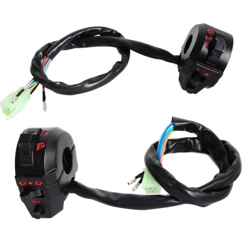Motorcycle 7/8" Handlebar Horn Turn Signal Headlight Electrical Start Switch