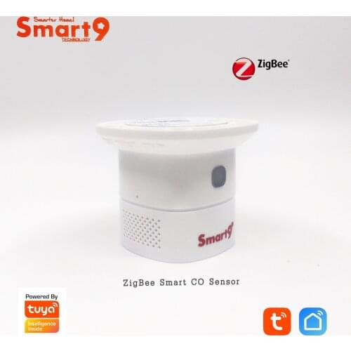 Smart9 ZigBee CO Detector Working with TuYa ZigBee Hub, Carbon Monoxide Sensor with Battery Powered, Alarm to Smart Life App