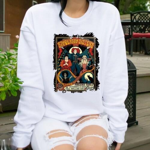 Sanderson Sisters Retro Sweatshirt Halloween Hoodie Funny Vintage Halloween Graphic Sweatshirt Unisex Sweatshirt