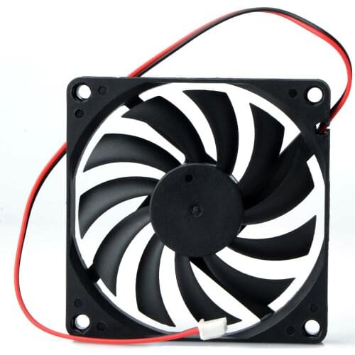 Cooling Fan 80mm 2 Pin DC 12 Volt 2P Connector Turbo Fan for Computer Tools Case CPU Cooler Radiator 8010 DC Axial Flow Cooling