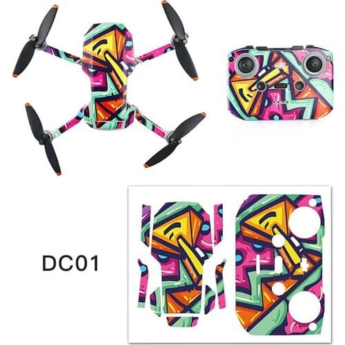 Waterproof PVC Stickers Drone Body Skin Protective Arm Remote Control Protector for DJI Mavic Mini 2 Drone Accessories