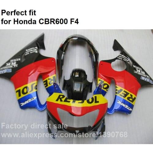 High quality ABS fairings for Honda red yellow blue black CBR 600 F4 1999 2000 fairing kit CBR600 F4 99 00 DF50