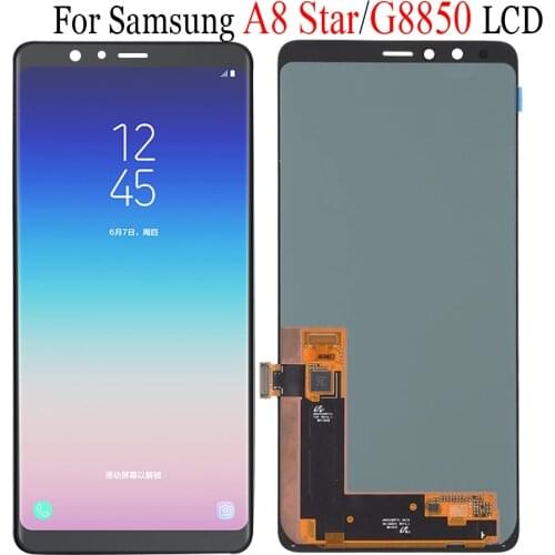 Super AMOLED LCD For Samsung Galaxy A8 Star LCD Screen A9 Star Display Touch Digitizer Assembly For SAMSUNG G8850 LCD