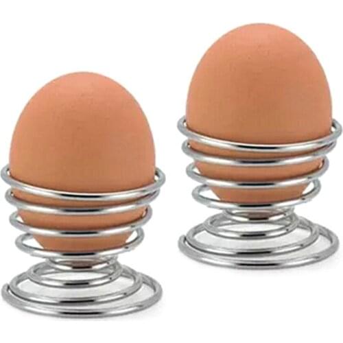 1PC Egg Holder Metal Egg Cup Spiral Kitchen Breakfast Cooking Tool Eggs Spring Holder