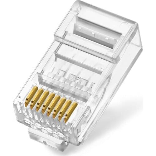 100PCS/Box CAT6 RJ45 crystal head CAT5E Network connector RJ45 8P8C network cable connector