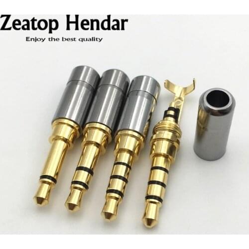 100Pcs Mini 3.5 Plug 3.5mm 2 3 4 Pole Stereo with Clip Audio Jack Male Adapter for DIY Repair Headset Earphone Connectoer