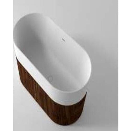 1600X800X550 MM BATHROON OVAL SOLID SURFACE STONE BATHTUB CORIAN FREESTANDING ACRYLIC RESIN MATT WHITE TUB 65148C