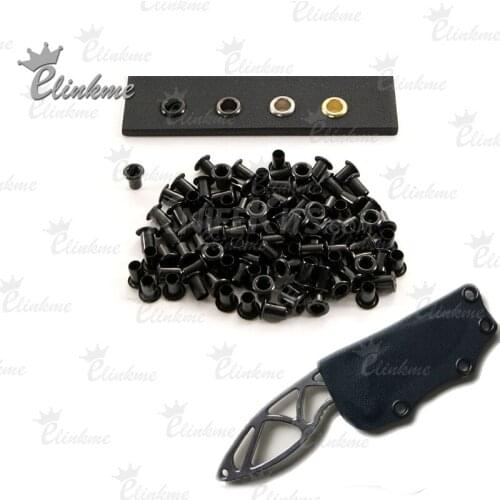 200pcs #8-8-7.2 1/4"Pure copper nail Kydex Holster Black rivets knife scabbard nail Kydex sheath rivets Flaring Eyelets.DIY