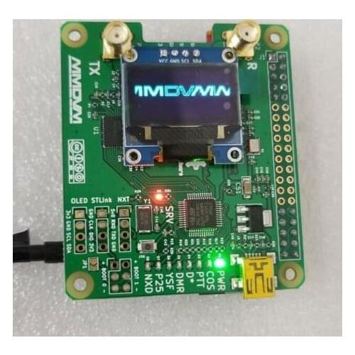 2019 V1.3 MMDVM_HS_Dual_Hat Duplex Hotspot +OLED +Antenna Support P25 DMR YSF NXDN