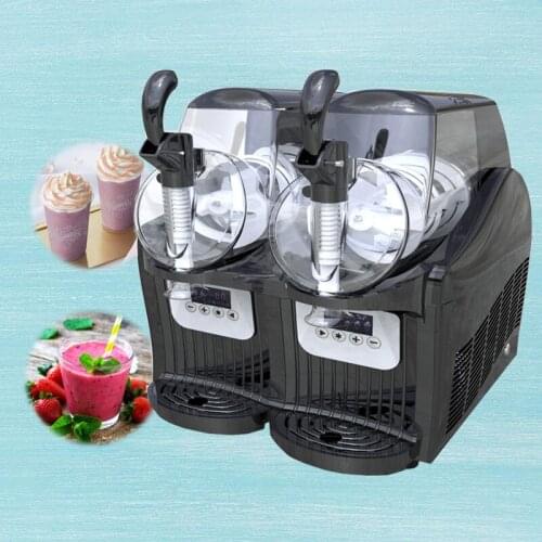 2021 Commercial 2 Tank Freezing Drink Slush Slushy Making Machine Smoothie Maker Electric Snow Melting Machine Price