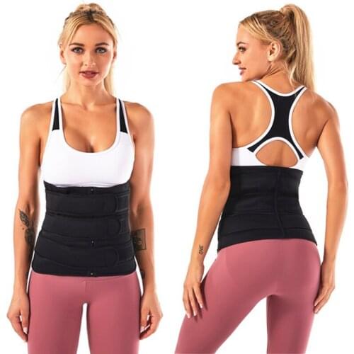 3Straps Hook Slimming Sweat Sauna Postpartum Under Dress Waist Shaper Workout Waist Cincher Waist Trainer Faja For Fat Belly