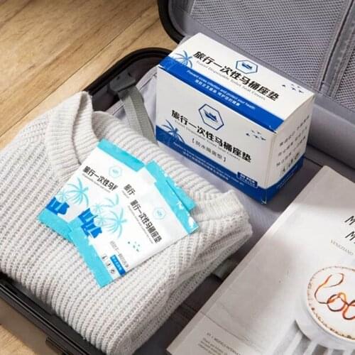 50Pcs Antibiosis Travel/Camping Supplies Toilet Cover Mat Disposable Toilet Paper Pad Bathroom Accessiories Waterproof