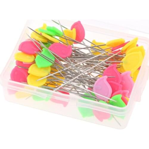 80 Pcs Dressmaking Straight Pins Embroidery Patchwork Pins Steel Wire Nickel Plating Craft Sewing Needles DIY Tools Accessories