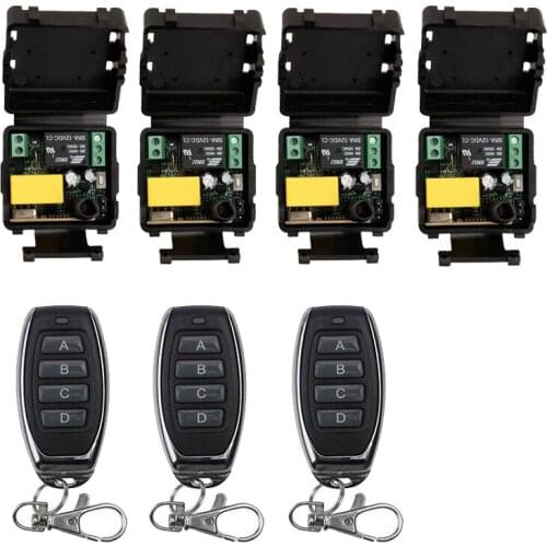AC220V 1CH 10A RF Wireless Remote Control Relay Switch Security System Garage Doors Gate Electric Doors shutters