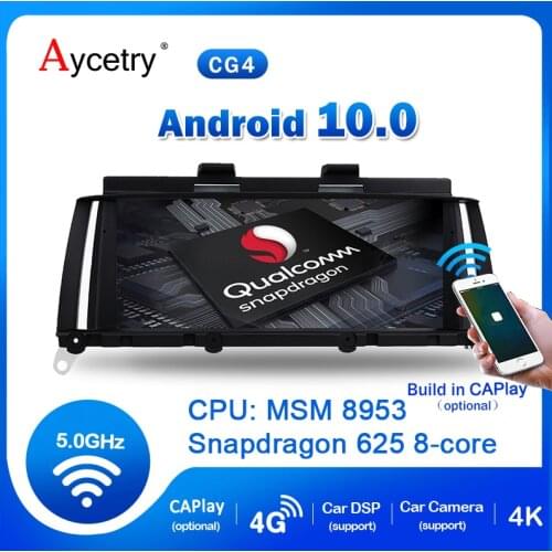 Qualcomm 64G IPS Android 10 Auto Radio GPS for BMW X4 X3 F25 F26 NBT CIC System Navigation Stereos Receiver BT dvr no DVD Player