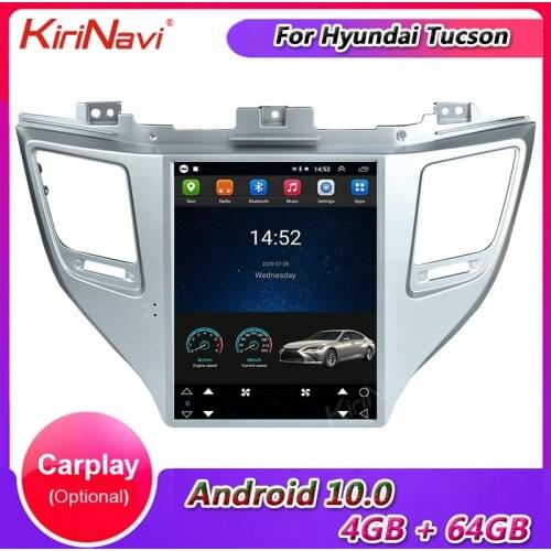 KiriNavi Vertical Screen Tesla Style 10.4" Android 9.0 Car Radio For Hyundai Tucson Ix35 Car Dvd Player Gps Navigation 4G Stereo
