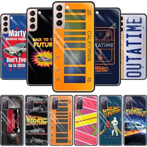 Back To The Future Tempered Glass Case for Samsung Galaxy S20 FE S21 Ultra S10 Plus S10e S9 S8 Luxury Cases S21 FE Phone Cover