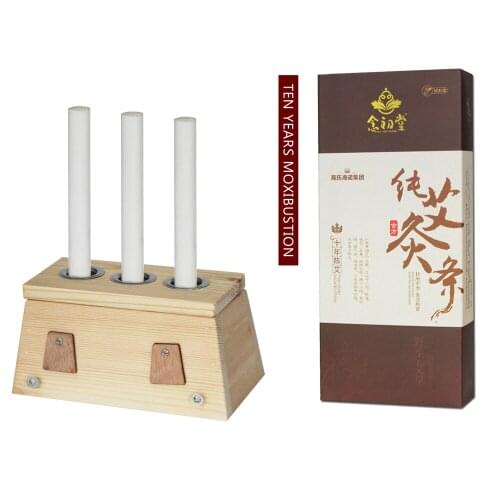 Wood Moxibustion Box Body Moxibustion Relaxation Neck Arm Body Acupoint Massager Combustion Moxibustion Body Physical Therapy