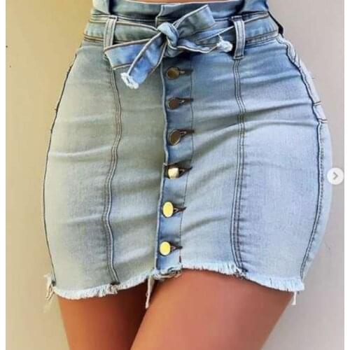 EACHIN Denim Skirts For Women