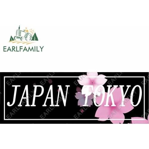 EARLFAMILY 13cm x 4.5cm for Japan Tokyo Slap Vinyl Car Stickers RV JDM Car Accessoires Decal Waterproof Windshield Laptop Decals