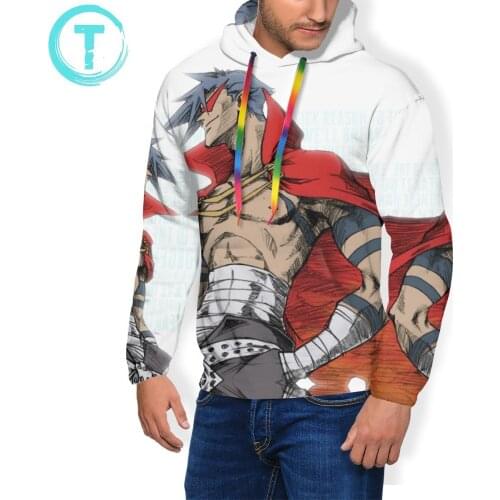 Gurren Lagann Kamina Hoodie Kamina Gurren Lagann Hoodies Loose Casual Pullover Hoodie Long Grey Autumn Hoodies