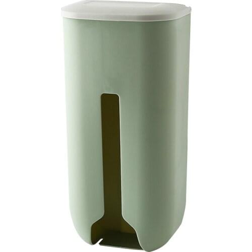 Garbage bag storage box plastic bag collector wall hanging kitchen convenient bag extraction type free punch