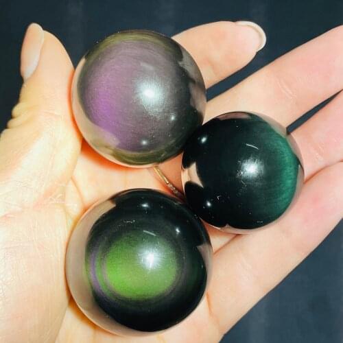 Best Quality Natural Colorful Obsidian Ball Reiki Gem Healing Decoration